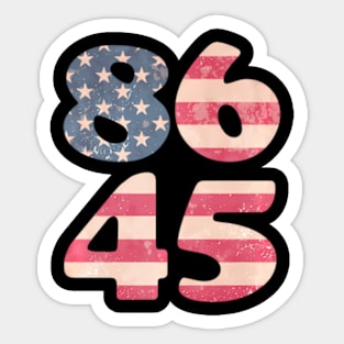 8645 Impeach President Trump American Flag Sticker